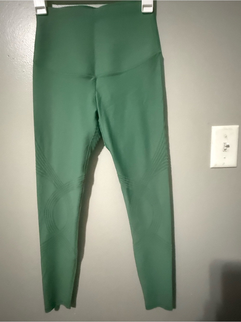 Fanka Body Sculpt Leggings Reversible High Rise Tummy Control Green size M